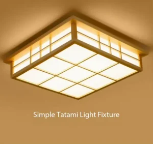 Modern Japanese Style Solid Wood LED Ceiling Lamp Minimalist Natural Wood Flush Mount Light for Bedroom Living Room Tatami