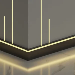 Modern LED Aluminum Skirting Board Profile Light for Kitchen Cabinet Baseboard Hospital & Apartment Use