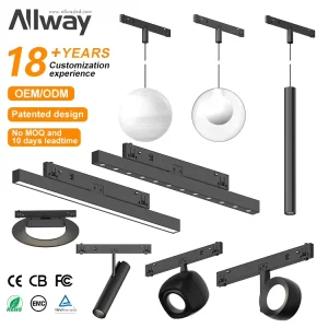 Modern LED Aluminum Track Lights Smart Professional Magnetic System COB Spotlight Surface Recessed Supermarket