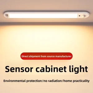 Modern LED Cabinet Light Strip with Hook Automatic Human Body Induction Rechargeable Self Adhesive for Kitchens Cabinets