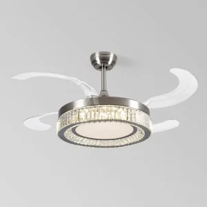 Modern LED Ceiling Fan Light with Invisible Lamps & Remote Control for Living Room & Bedroom DC Motor