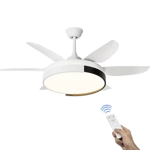Modern LED Ceiling Light Fans Fan Home Office Dimmable Decorative Lamps Ventilated Silent Remote Control CRI 90 30000 Hours