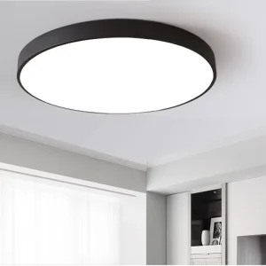 Modern LED Ceiling Light Surface Mounted for Bedroom & Living Room Pink Black Color Scheme Ceiling Application