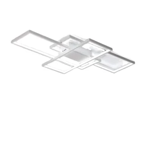 Modern LED Ceiling Lights Dimmable LED Ceiling Lamp with Remote 3 Rectangle Lighting Fixtures for Living Room