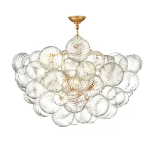 Modern LED Circle Pendant Light Bedroom Dining Room Living Room Chandelier Glass Ball Pendant Light Chandeliers