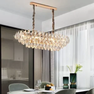 Modern LED Crystal Chandelier Pendant Lamp for Living Room Villa Bedroom Master Light