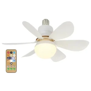 Modern LED Fan Light E27 Remote Control 3 Color Changeable 3 Wind Speed 52CM 40W AC85 265V Ceiling Fan Light for Bedroom