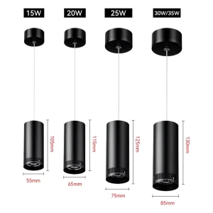 Modern LED Hanging Lamps Ceiling 35W Led Pendant Home Decorations Long Led Light Fixture Downlights Ceiling Lights