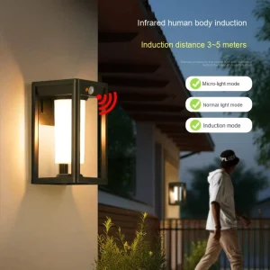 Modern LED IP65 Small Outdoor Wall Lamp Villa Garden Decor Waterproof Balcony Solar Courtyard Entrance Fence