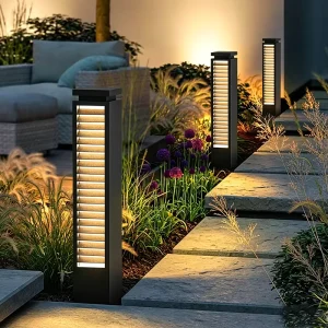 Modern LED Landscape Stainless Steel Garden Lights Villa Courtyard Garden Lawn Outdoor Waterproof Atmosphere Lights