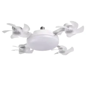 Modern LED Lantern Drone Fan Remote Control Universal Dimming 3 Gears Silent Ceiling Fan Dining Room Plastic Bathroom
