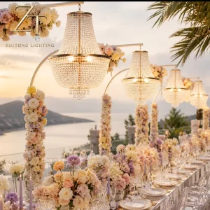 Modern LED Light Delicate Creative Pendant Lights Crystal Lamp Chandelier Middle Size Wedding Decor