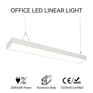 Modern LED Linear High Bay Light 60cm 120cm Suspended Pendant Lighting 30W 60W Steel Housing IP40 Dimmable