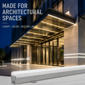 Modern LED Linear Light High Strength Cover Material CRI ≥80 for Commercial Office Hotel Outer Interior Decoration Project Buyer