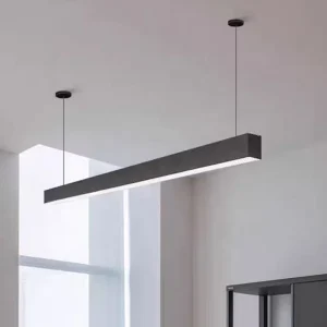 Modern LED Linear Pendant Lighting Aluminum Office Ceiling Batten Light 20W 40W 50W Warm White Commercial Linear Light Fixture