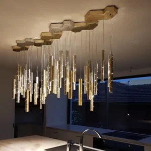 Modern LED Strip Chandelier Dining Room Long Strip Chandelier Pendant Light