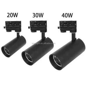 Modern LED Track Light 30W 3CCT COB Spotlight IP44 Rated Aluminum Construction for Supermarket Exhibition Retail Store Lighting