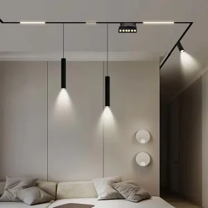Modern LED Track Spotlight 3W to 20W Indoor Aluminum Magnetic Track Light for Shop and Living Room COB Chip