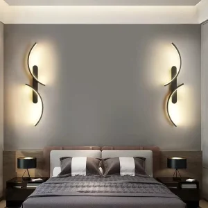 Modern LED Wall Lamp C Shaped Minimalist Sconce Light Bedroom Living Room Decor