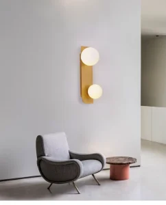 Modern LED Wall Lamp Iron & Glass Matt Bronze Finish G9 Light for Living Room Decor