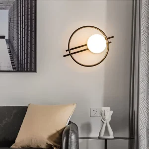 Modern LED Wall Lamps for Indoor Home Decoration Metal and Glass Construction for Bedroom Living Room and Dining Room