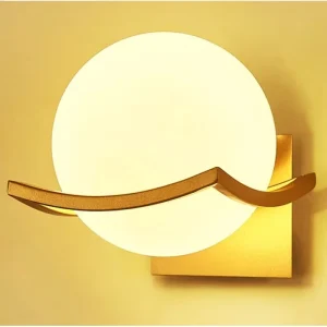 Modern LED Wall Light Gold Glass Ball Wall Lamp Living Room Bathroom Bedroom Bedside Entrance Porch Indoor Lighting Decor Lamp