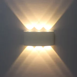 Modern LED Wall Light Up Down Lighting Cube Sconce Lamp Fixture Mount Indoor Outdoor Home Room Bedroom Hotel Lighting Decoration