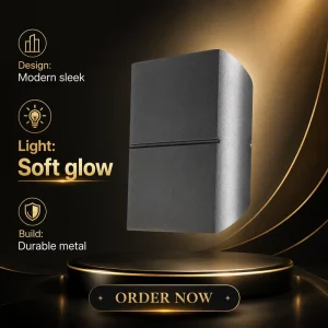 Modern LED Wall Lights Bedroom CCT Selectable Up Down 2*5W Rectangular IP65 Waterproof AC Outdoor Aluminum CRI80 Dimmable