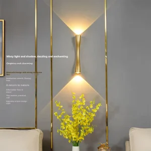 Modern LED Wall Sconce Up Down Lighting Decorative Wall Lamp for Villa Hotel Bedroom Living Room