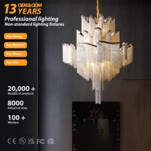 Modern Large Hotel Chandelier Living Room Hanging Lamp Modern Luxury Chandelier Pendant Lights