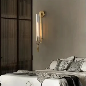 Modern Light Luxury Copper Wall Lamp Living Room Study Sample Room Copper Decorative Wall Light for Bedroom
