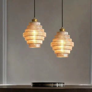 Modern Light Luxury Minimalist Glass Pendant Lamp LED Chandelier Style for Bars Clothing Stores Dining Rooms Light