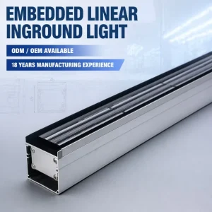 Modern Linear LED Inground Light Matte Silver 12W 24W 36W Driveway Pathway Lamp for Outdoor Landscape Building Facade Lighting