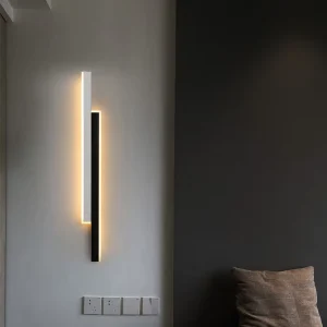 Modern Linear LED Wall Sconce Iron Minimalist Strip Lamp Energy Saving Home Hotel CE RoHS Certified