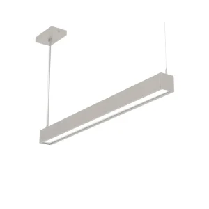 Modern Low-Voltage LED Linear Light Rectangle White Aluminum Hanging Design Luminaire for Home Office Small Available