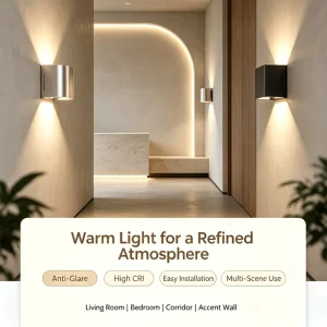 Modern Luxury Aluminum LED Wall Sconce Anti glare Decorative Wall Light for Living Room Bedroom Stairs Aisle