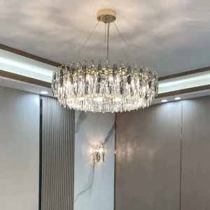 Modern Luxury Crystal Chandelier Hanging Chandelier for Living Room Restaurant Crystal Pendant Lights