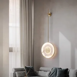 Modern Luxury Design Marble Pendant Light Brass Wall Lamp for Living Room Bedroom Hotel Wall Sconce