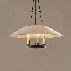 Modern Luxury French Country Metal Pendant Lamp with Linen Fabric Shade for Dining Room Hotel Project Kitchen Island Decor