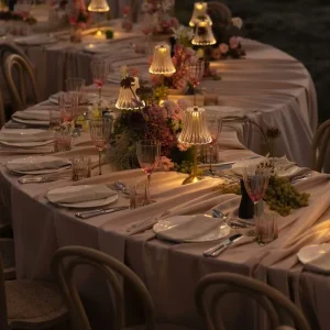 Modern Luxury Gold Rechargeable Cordless LED Table Lamp Crystal Shade Wedding Restaurant Ambient Light
