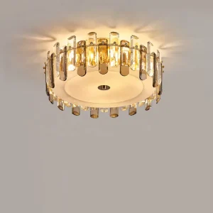 Modern Luxury Iron & Crystal LED Ceiling Lights IP44 Rated for Interior Decoration