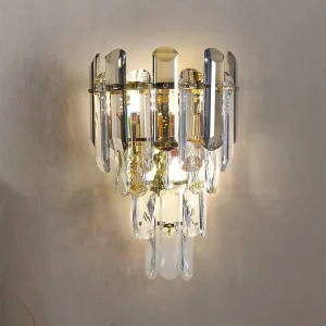 Modern Luxury K9 Crystal Wall Lamp Bedroom Bedhead Bracket Light Creative Living Room Background Wall Fitting Corridor Lamp