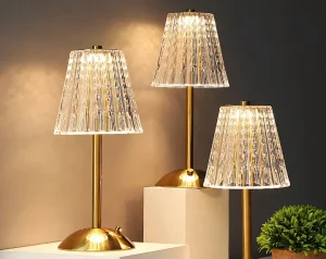 Modern Luxury LED Wireless Touch Sensor Restaurant Bar Hotel USB Rechargeable Cordless Table Lamps