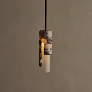 Modern Luxury Marble Pendant Ceiling Light Natural Stone LED Chandelier for Living Dining Room Restaurant Bedside Hanging Lamp