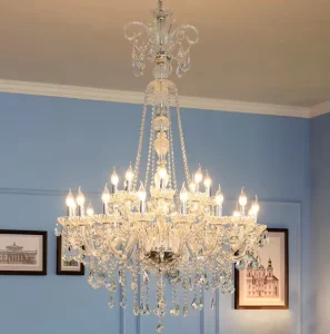 Modern Luxury Multi-Color Temperature Fluorescent Large Chandelier Ceiling Light for Living Room & Bedroom Home Decor