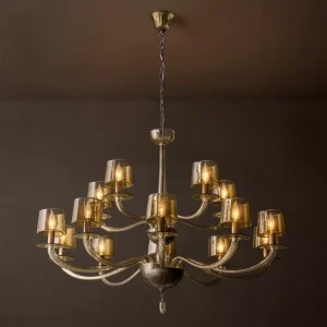 Modern Luxury Pendant Light Decorative Tiered Chandelier for Cathedral Ceiling Foyers Villa Restaurant Hotel Villa Living Room