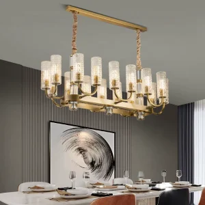 Modern Luxury Restaurant Lighting Brass Chandelier Residential Lighting Hotel Villa Decor Brass Lighting