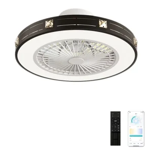 Modern Macaron Ceiling Fan with Light 72W LED Ceiling Fan Dimmable Remote Control Decorative Flush Mount Ceiling Fan for Kids