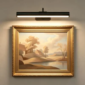 Modern Matte Black LED Picture Light Rechargeable Cordless Art Gallery Display Lamp Dimmable Wall Sconce for Hotel