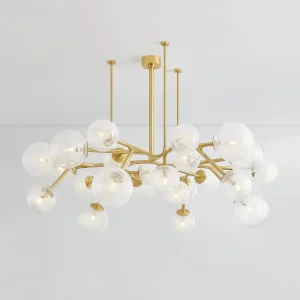 Modern Metal Chandeliers Hanging Lighting Home Decor Hotel Chandelier Project Lighting for Lobby Pendant Glass Light